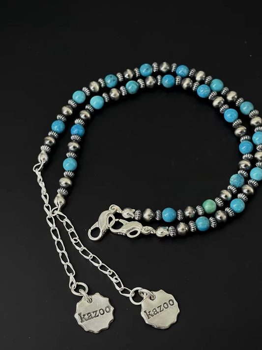 Handmade Turquoise Bracelet | Elegant Silver Jewelry | ALLY