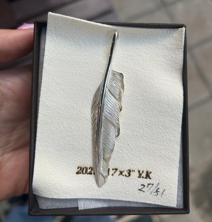 [Yusuke Kosaka] "17x3" Silver Feather Pendant
