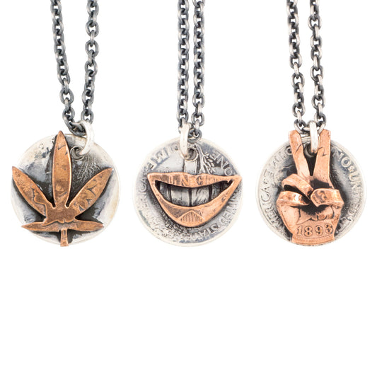 [North Works] N-601 Antique Coin Pendant Necklace