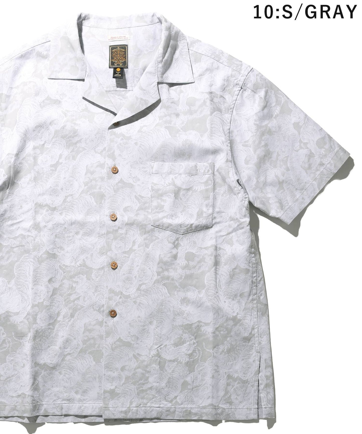 [Gypsy& Sons] GS2449927 HUNDRED TIGER SHIRTS Vintage Camp Collar Shirt