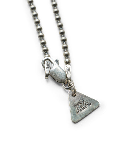 [Blind Man Togs] BLIND LOVE "St Christopher & Peace" Double Sided Necklace - 18ct gold/925 sterling silver mom