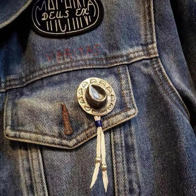 [KOPO METAL] Cowboy Hat Silver Badge