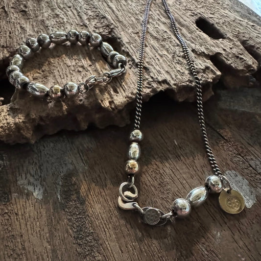 [CHOLOS] Silver Beads Bracelet