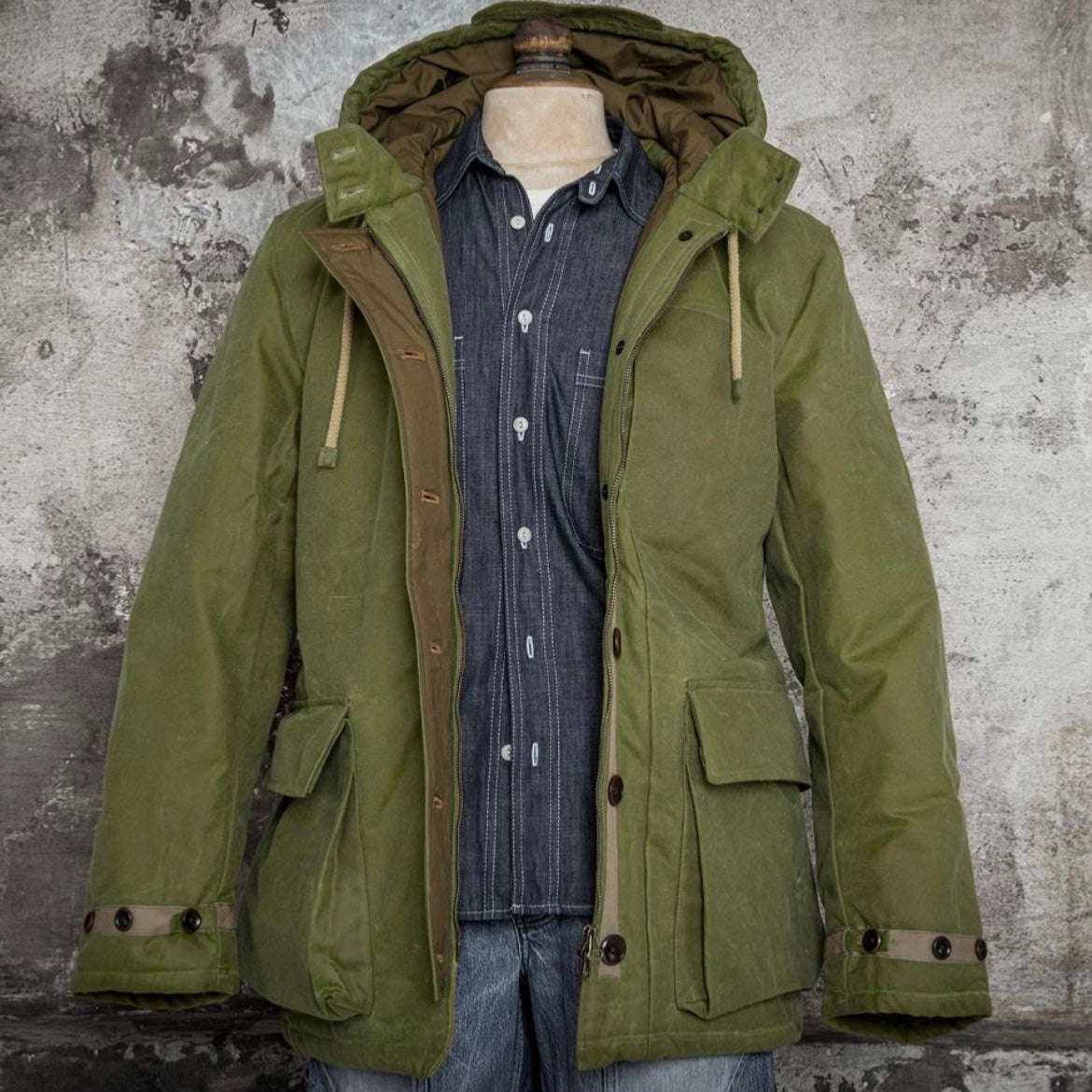 [Fleurs de Bagne] Snow Parka waxed jacket