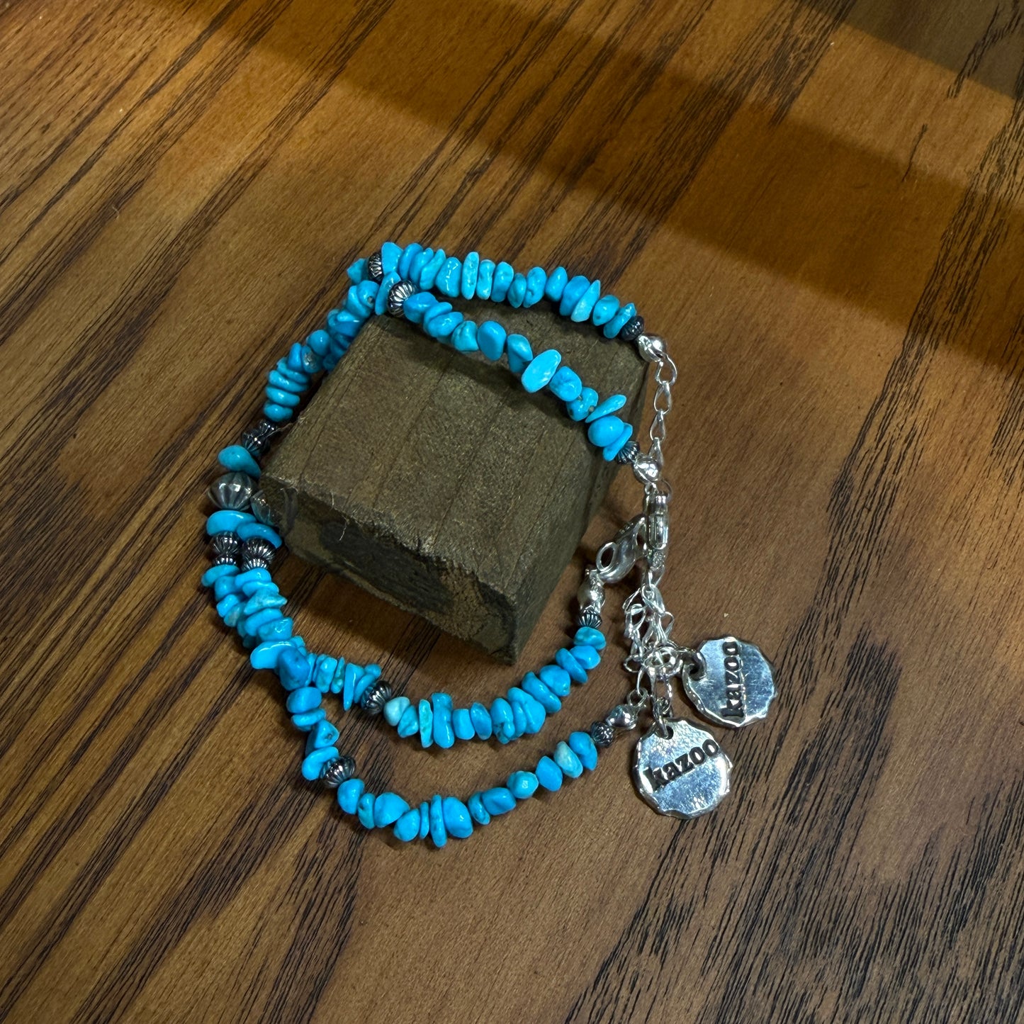 [Kazoo] Sleeping Beauty Turquoise Beads Bracelet Sterling Silver