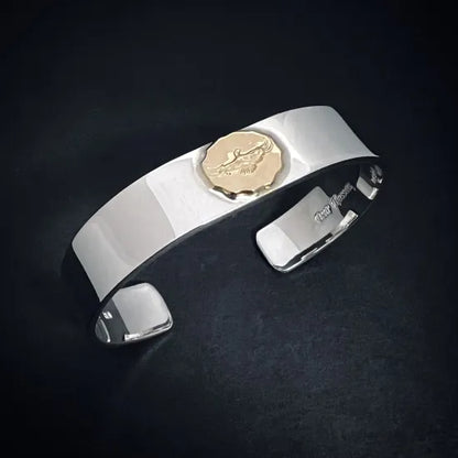 [Dear Blossom] Eagle 18k gold/silver Bangle