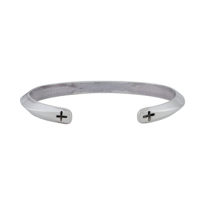 [North Works] Silver Hand-Engraved Bangle Bracelet W-407