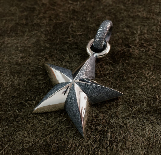 [Jango] Nautical Star pendant/ ball chain necklace 925 silver