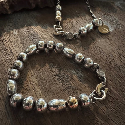 [CHOLOS] Silver Beads Bracelet