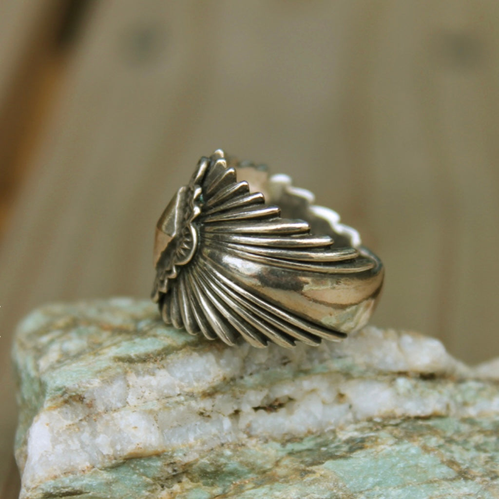 [Mt. Hill] Sun Burst Ring with Silver Eyedazzler