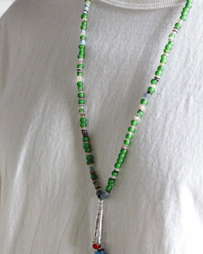 [Mt.hill] Cone Necklace Beads Leather Cord