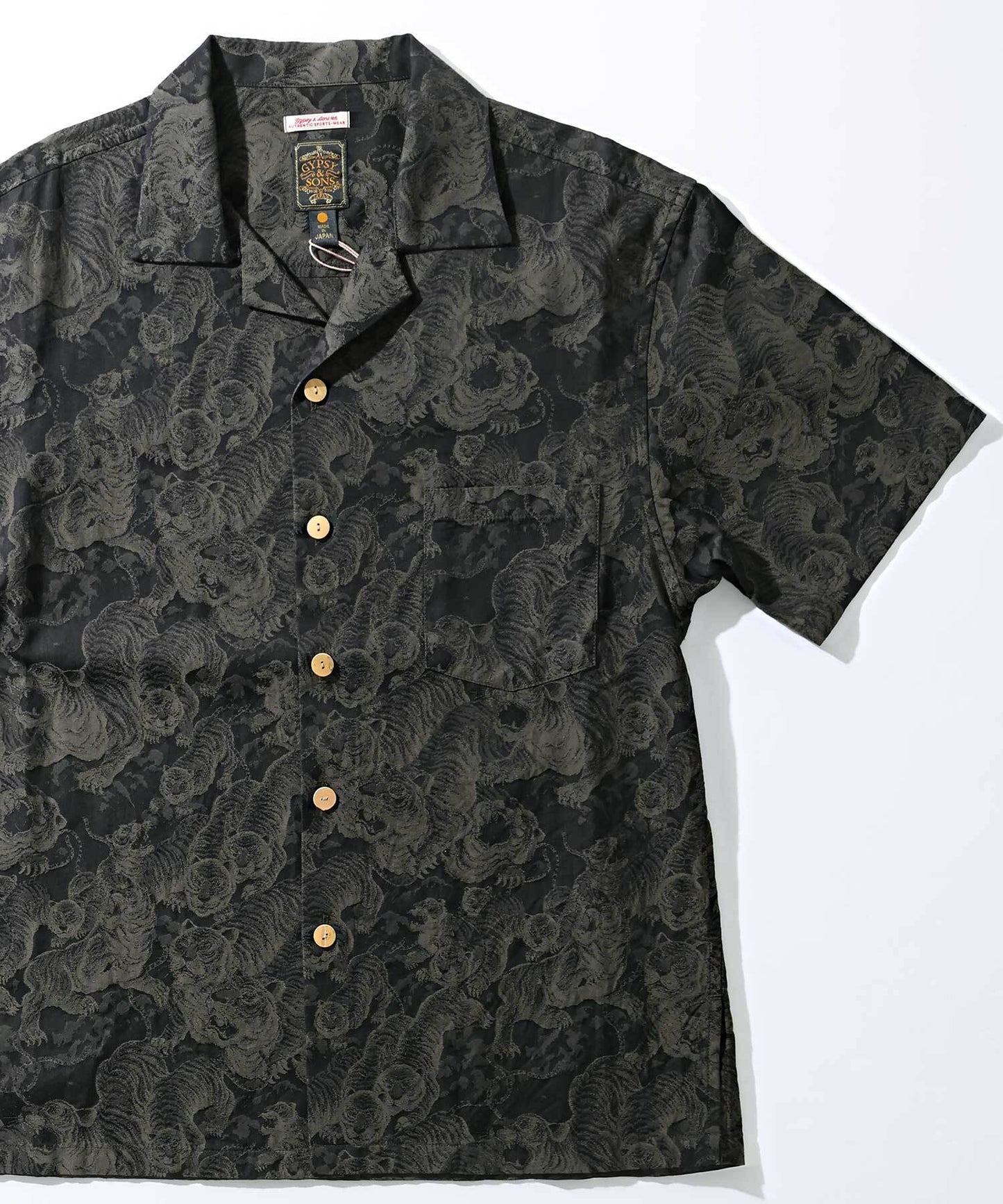 [Gypsy& Sons] GS2449927 HUNDRED TIGER SHIRTS Vintage Camp Collar Shirt