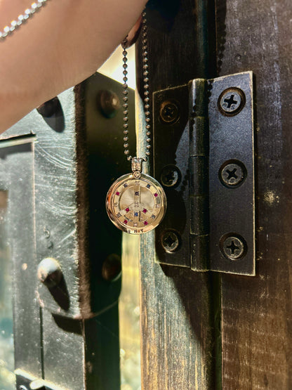 [Blind Man Togs] Reversible Vintage Medallion necklace/pendant- 925 sterling silver