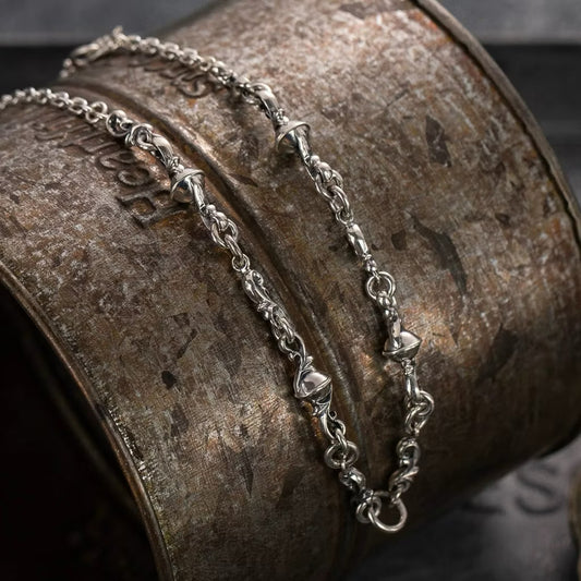 Dear Blossom Arabesque Squash Blossom Sterling Silver Necklace