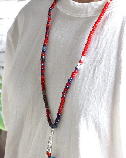 [Mt.hill] Cone Necklace Beads Leather Cord