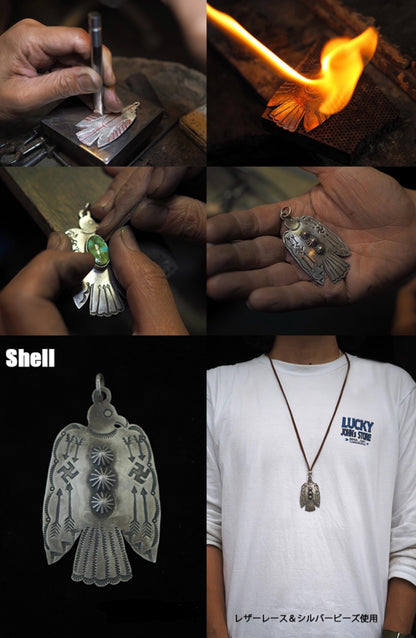 [Lucky John] Turquoise Thunderbird Pendant