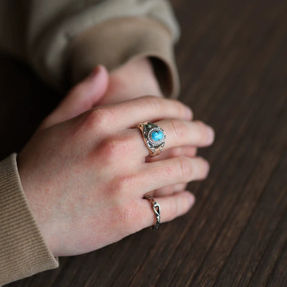 [Dear Blossom] Turquoise Relief Ring