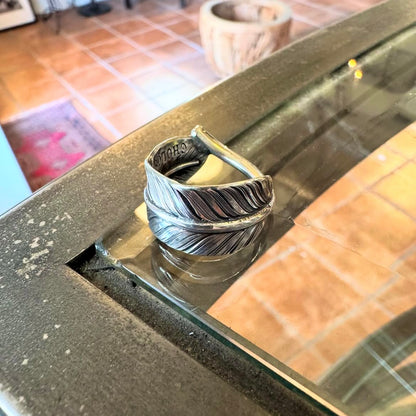 [CHOLOS] Silver Feather Ring