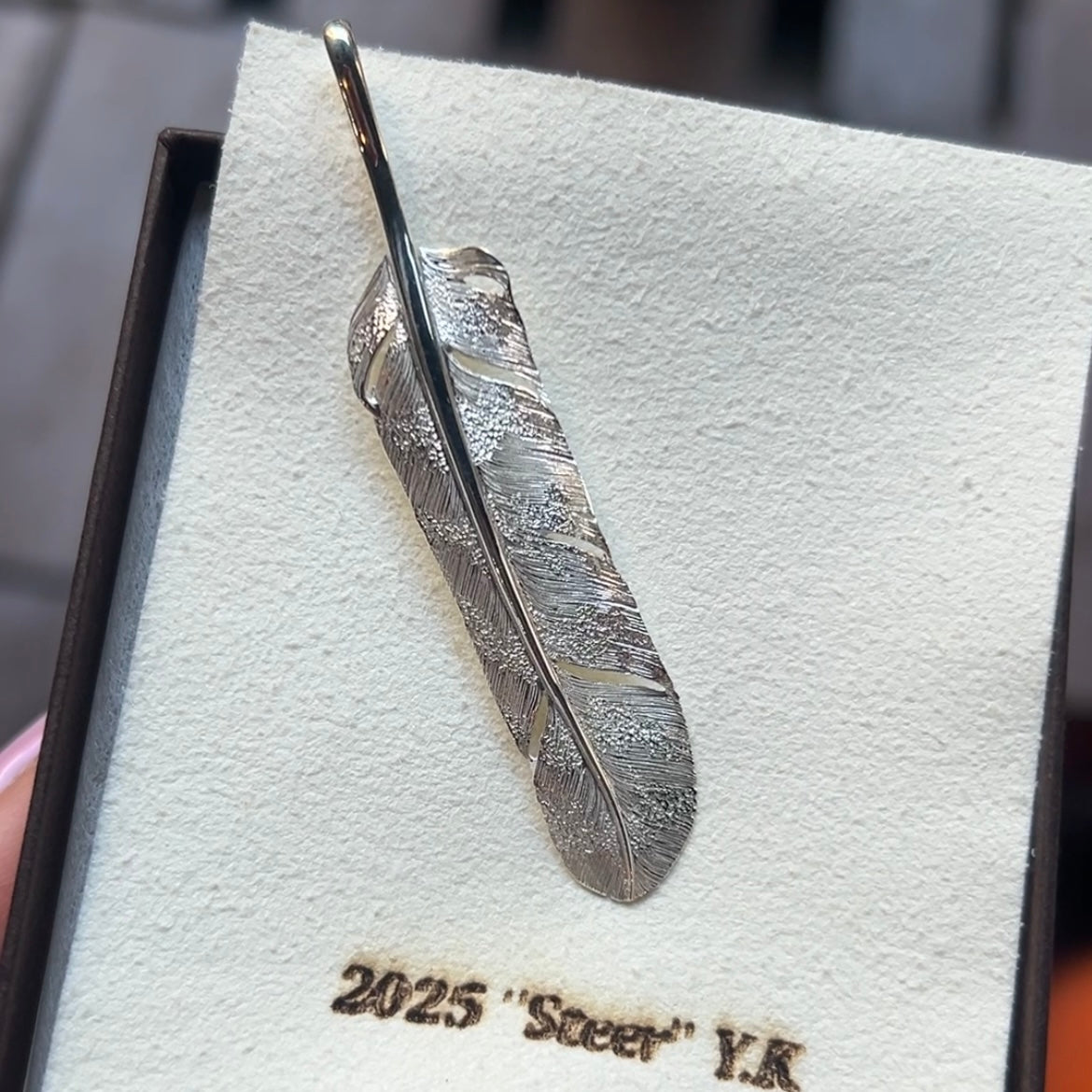 [Yusuke Kosaka] "Steer" Silver Feather Pendant