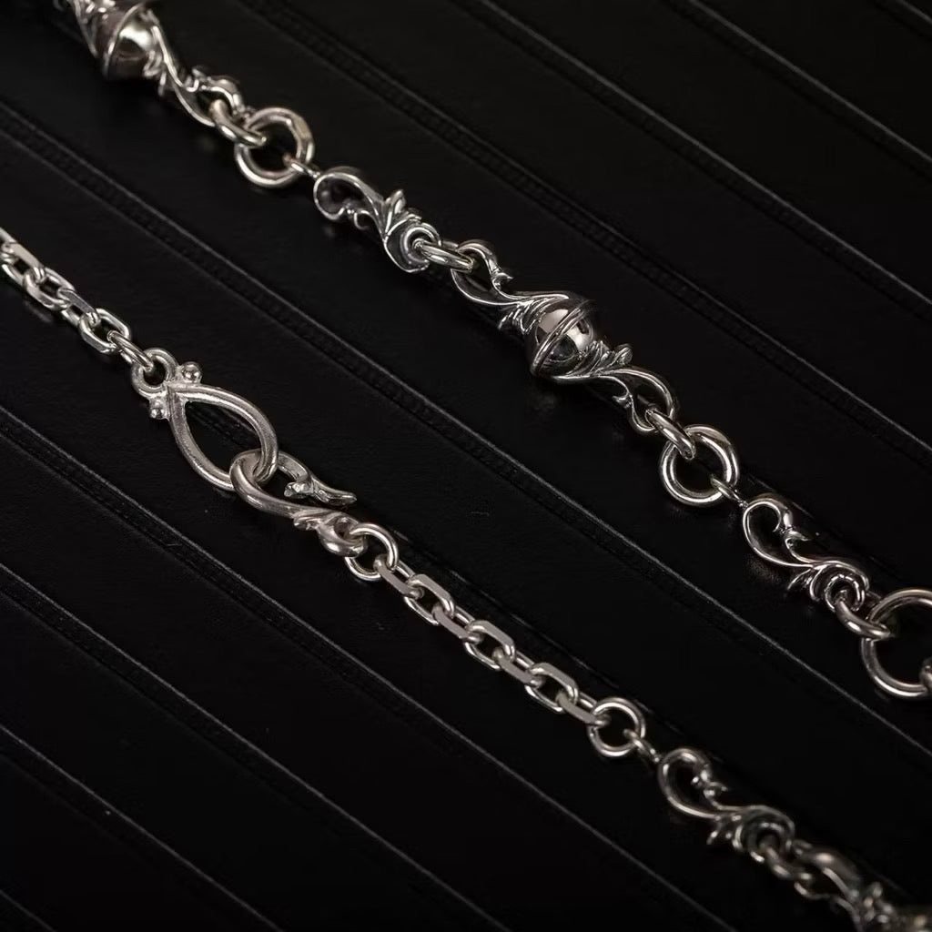 Dear Blossom Arabesque Squash Blossom Sterling Silver Necklace
