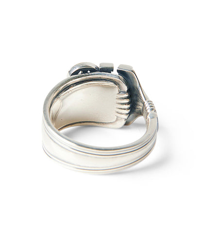 [Blind Man Togs] HOME Ring- vintage silver spoon, 18ct Gold