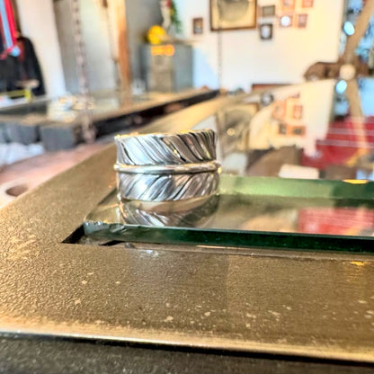 [CHOLOS] Silver Feather Ring