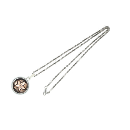 [North Works] Copper Silver Star Pendant Necklace N-612