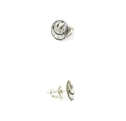 [North Works] Smiley Face silver earrings