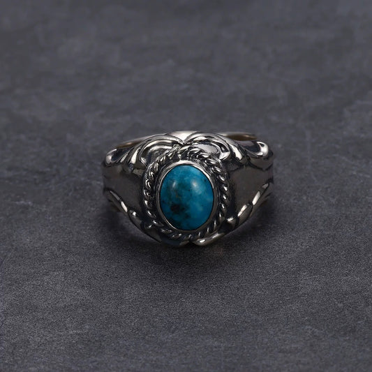 [Dear Blossom] Turquoise Relief Ring