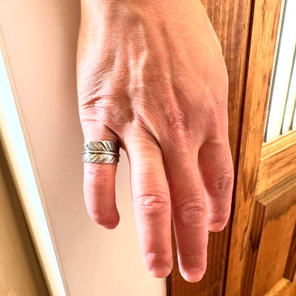 [CHOLOS] Silver Feather Ring