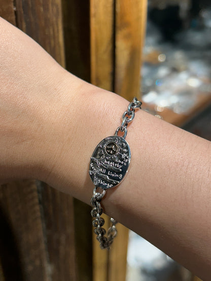 [Blind Man Togs] War is not healthy Bracelet- 18ct gold/ sterling silver