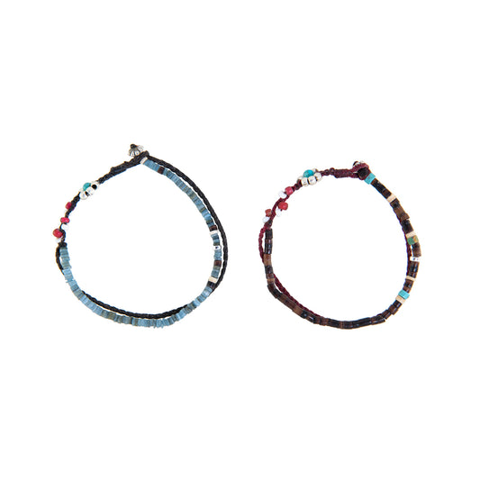 [North Works] D-819 銀花串珠手鍊