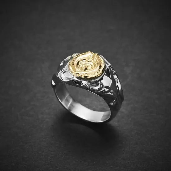 [Dear Blossom] Gold Naja Arabesque Relief Ring