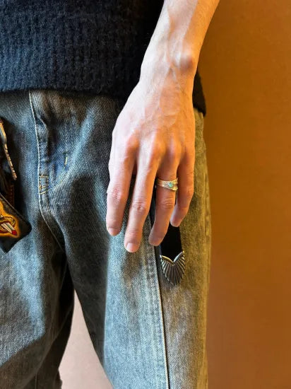 [Dear Blossom] Rainbow Opal Feather Ring