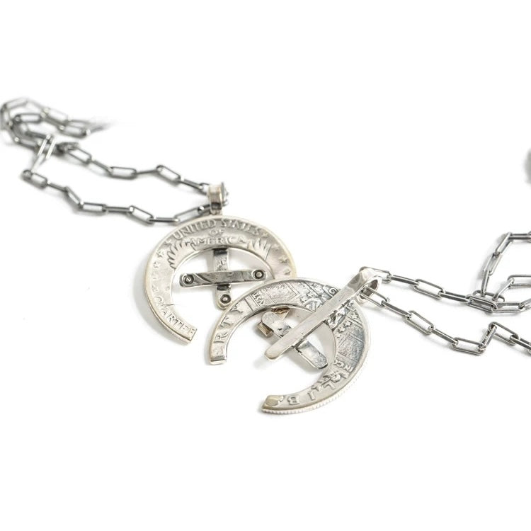 [North Works] Vintage Quarter Horseshoe Charm Necklace