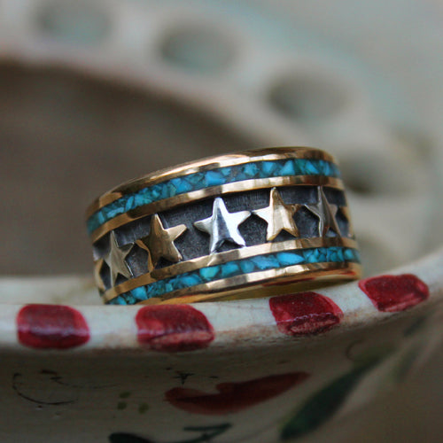 [Mt.hill] STARS AND STRIPES RING "GOLD"