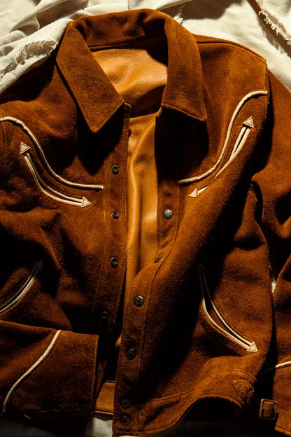 [Y’2 Leather] Steer Roughout & Saddle Horse Western Shirt Jacket