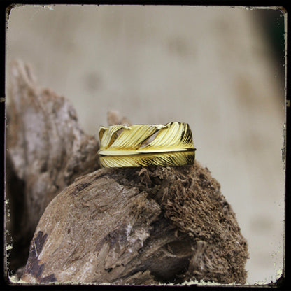 [Mt. Hill] Gold Feather Ring