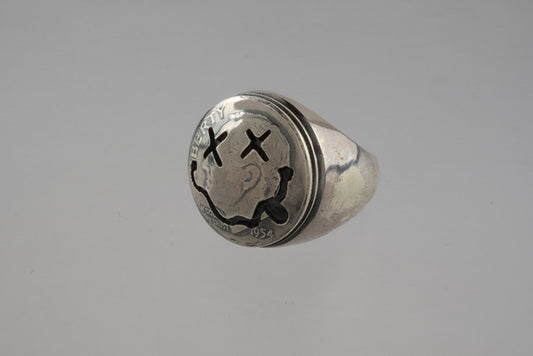 Smiley Face Ring | Handmade Sterling Silver Smile Ring- ALLY Jewellery