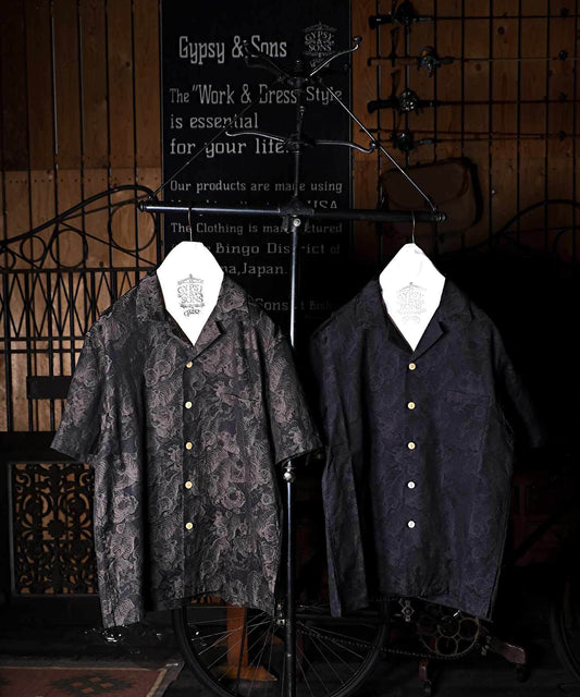 [Gypsy& Sons] GS2449927 HUNDRED TIGER SHIRTS Vintage Camp Collar Shirt