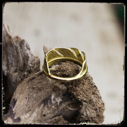 [Mt. Hill] Gold Feather Ring