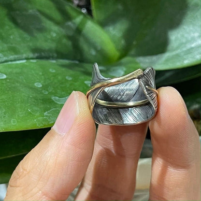[CHOLOS] Gold Stem Feather Ring