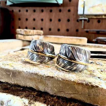 [CHOLOS] Gold Stem Feather Ring