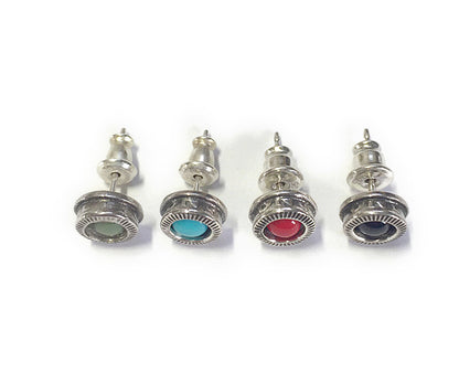 [North Works] Turquoise stone/ silver earrings
