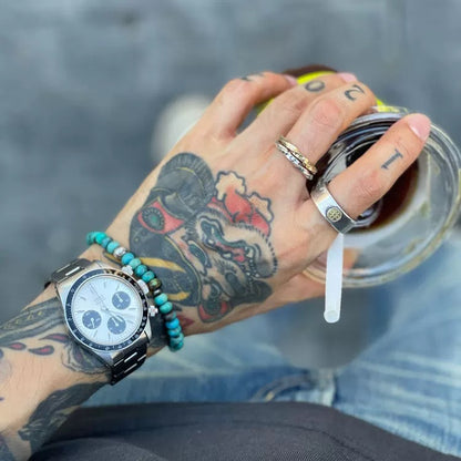 [Kazoo] “Turquoise & Silver”  Beads Bracelet