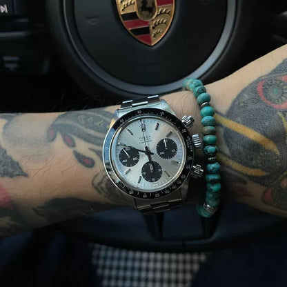 [Kazoo] “Turquoise & Silver”  Beads Bracelet