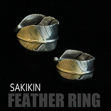 LUCKY JOHN 18k Gold Sakikin Feather Ring