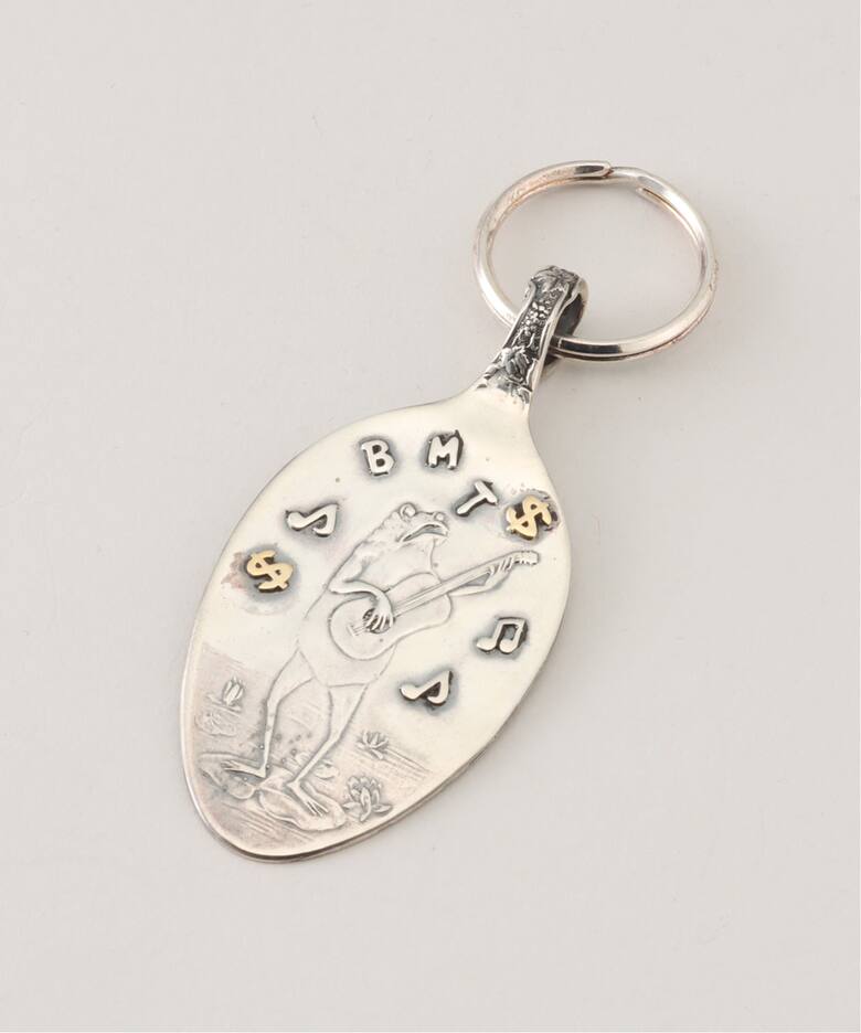 BLIND MAN TOGS Sterling Silver Guitar Playing Frog Key Holder