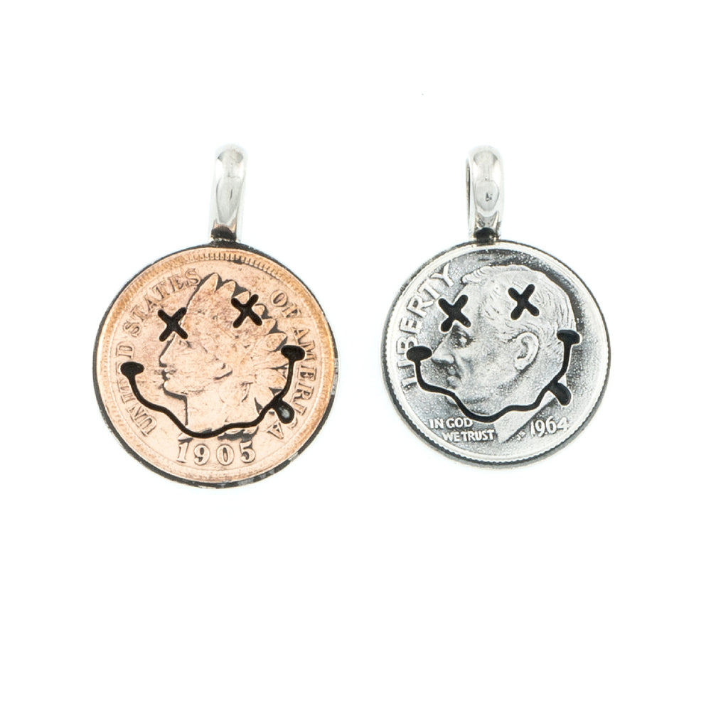 [North Works] N-603 Nirvana Silver Coin Pendant Necklace