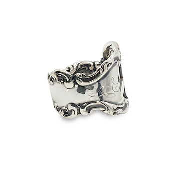 [Blind Man Togs] Peace & Smile Ring- vintage Tiffany silver spoon/ 18ct gold